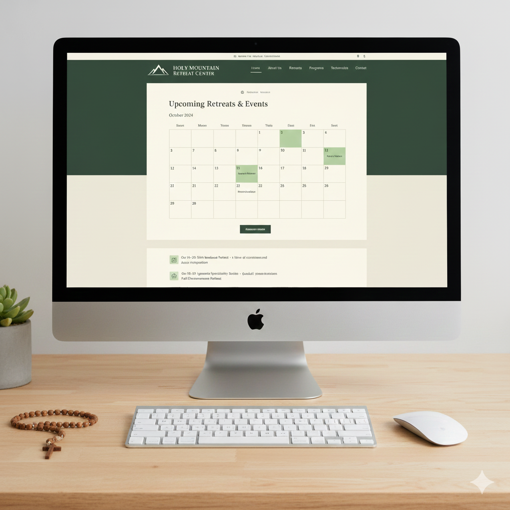 Retreat availability calendar interface